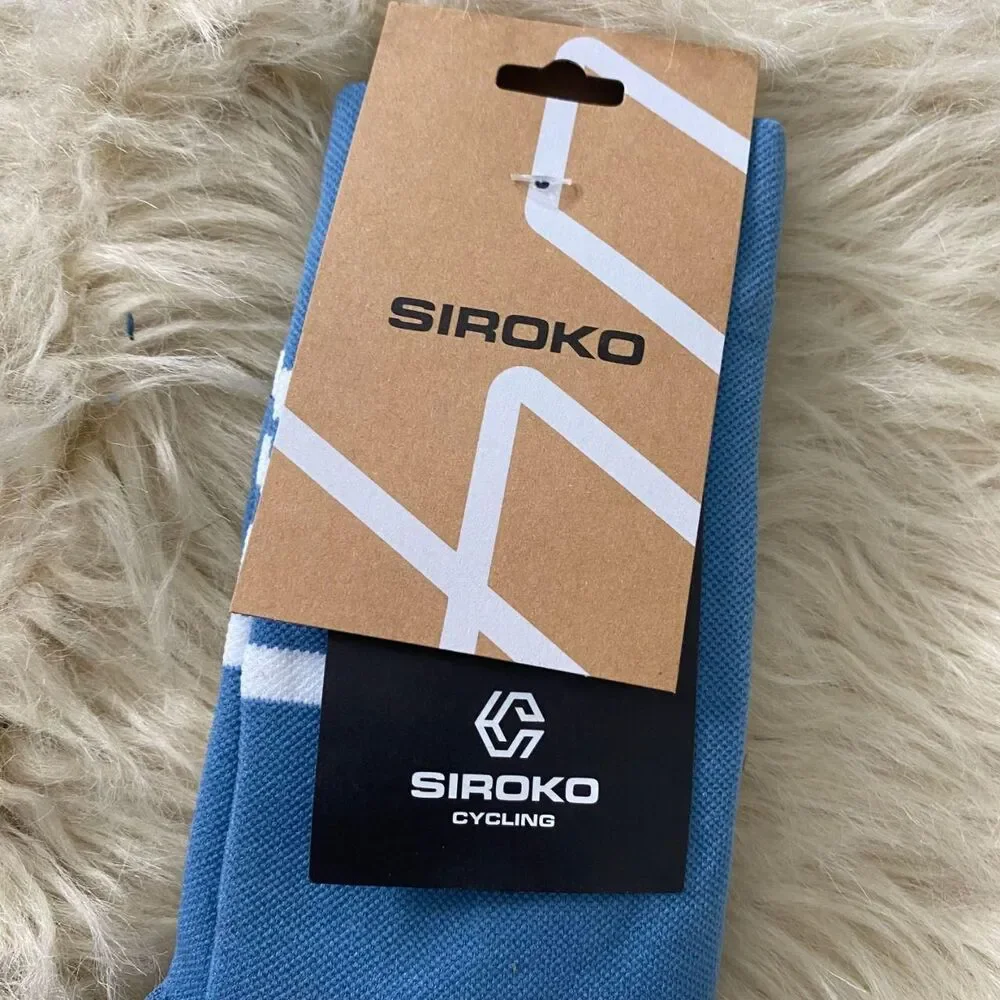 New Pair of Siroko S1 Blue Cycling Socks Size XS / S